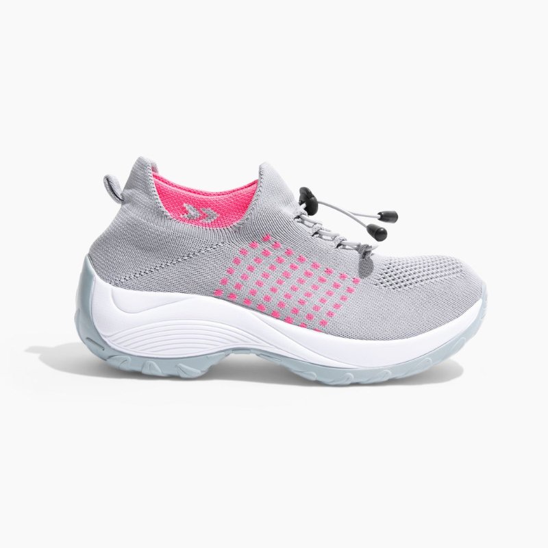 Ortho Stretch Cushion Shoes Women - Gray Pink