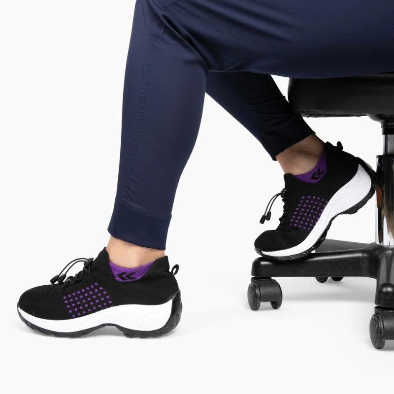 Ortho Stretch Cushion Shoes Women - Black / Purple
