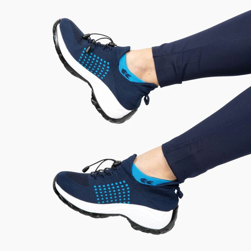 Ortho Stretch Cushion Shoes Women - White Blue