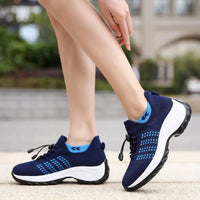 Ortho Stretch Cushion Shoes Women - White Blue
